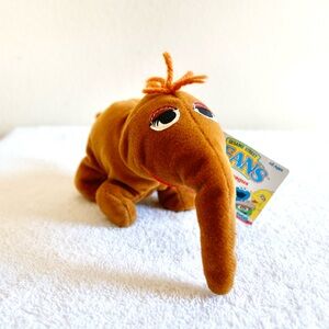 Sesame Street Snuffleupagus Beans Bean Bag Plush Tyco 9" Plush Toy 1997